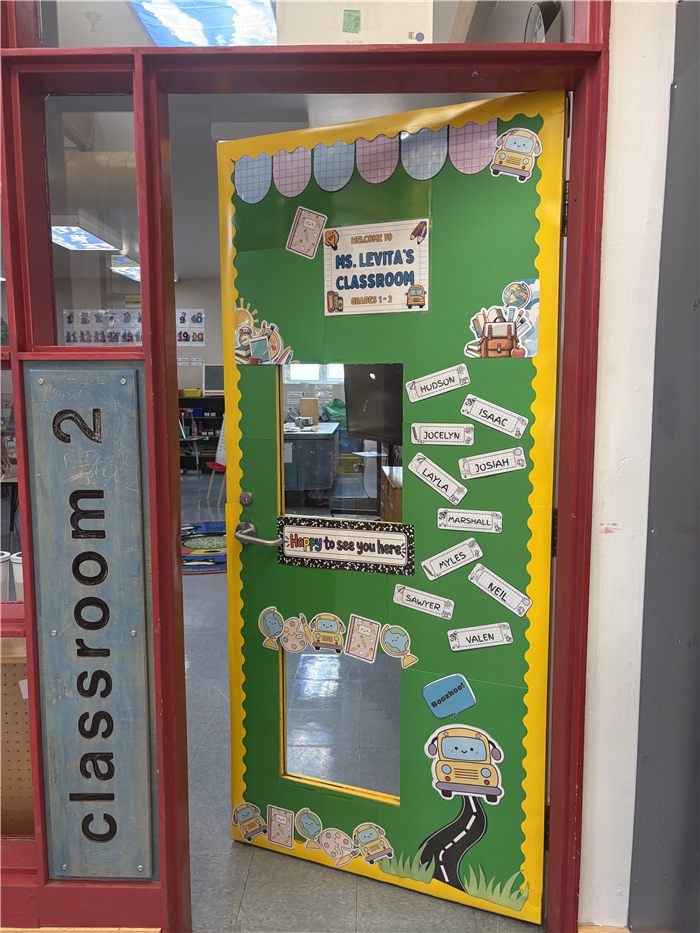 Grade 1/2 Class B classroom door