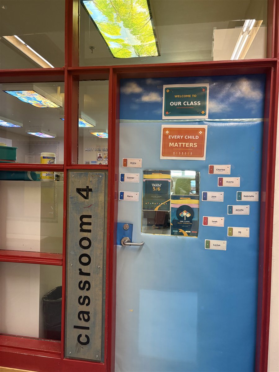 Grade 5/6 classroom door