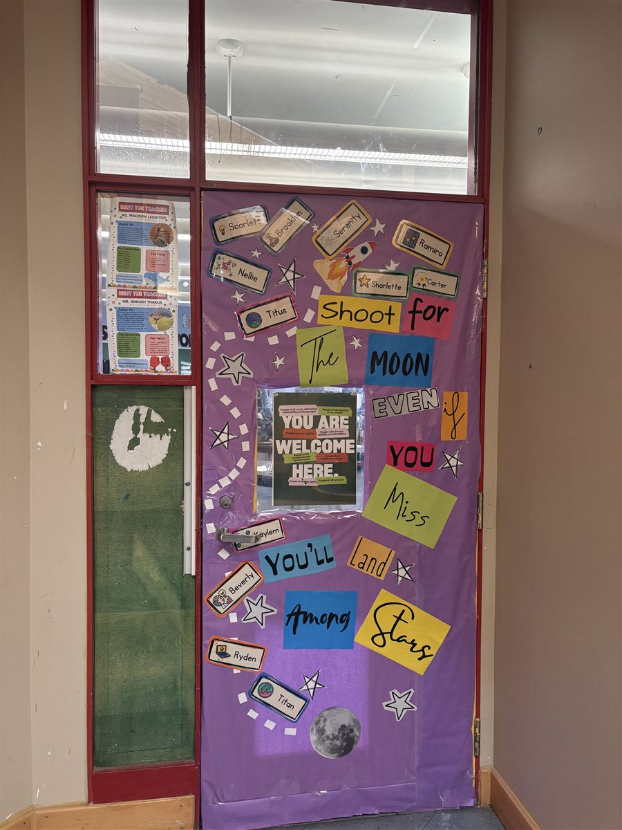 Grade 7/8 classroom door